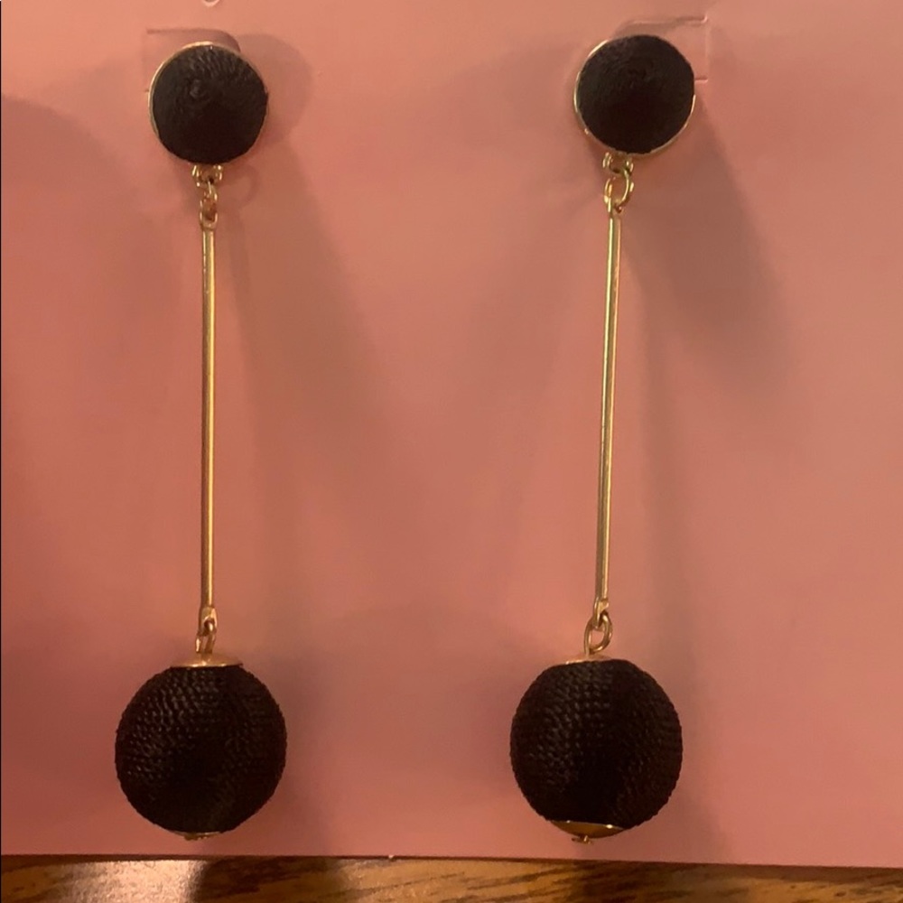 Gold and black party earrings